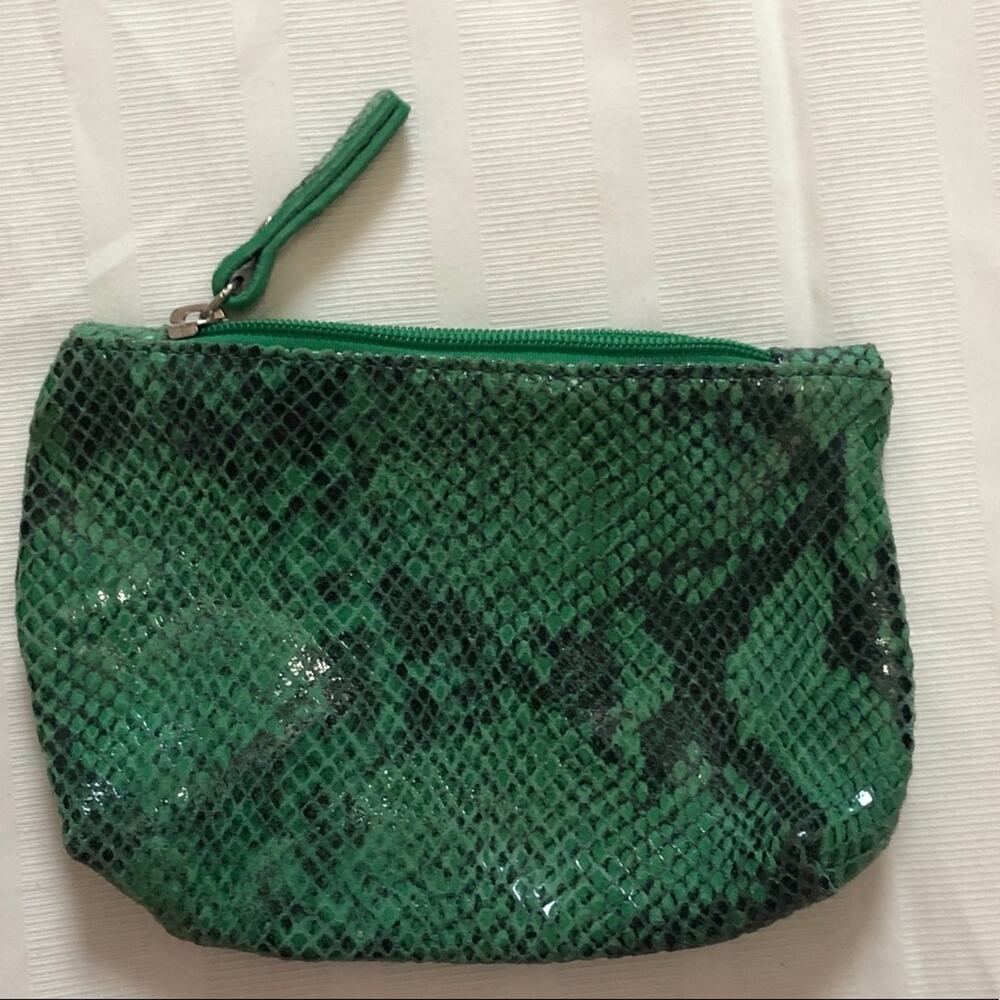 Pietro‎ Alessandro Emerald Green Snake Pattern Zip Top Case